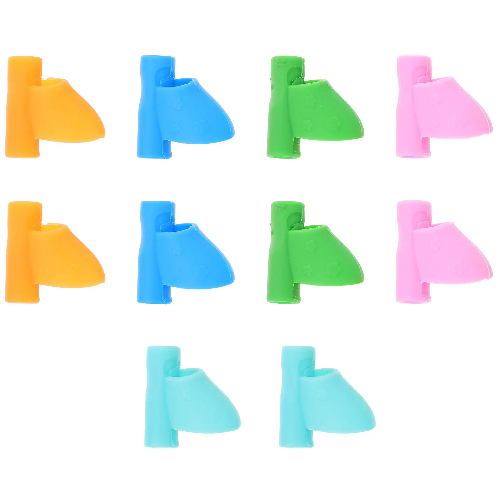 

10Pcs Pencil Holder with Posture Correction Grip Silicone Writing Trainer Ergonomic Learning Aid for