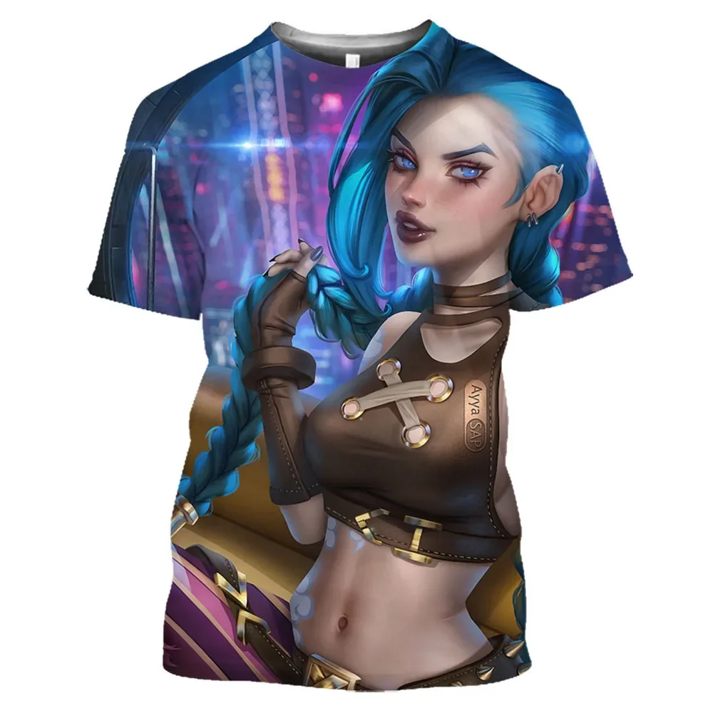 Arcane League of Legends Fashion 3D Print T Shirt Men Women T-shirt Kids Hip Hop Tops Cool O-neck Top Game  LoL Camiseta