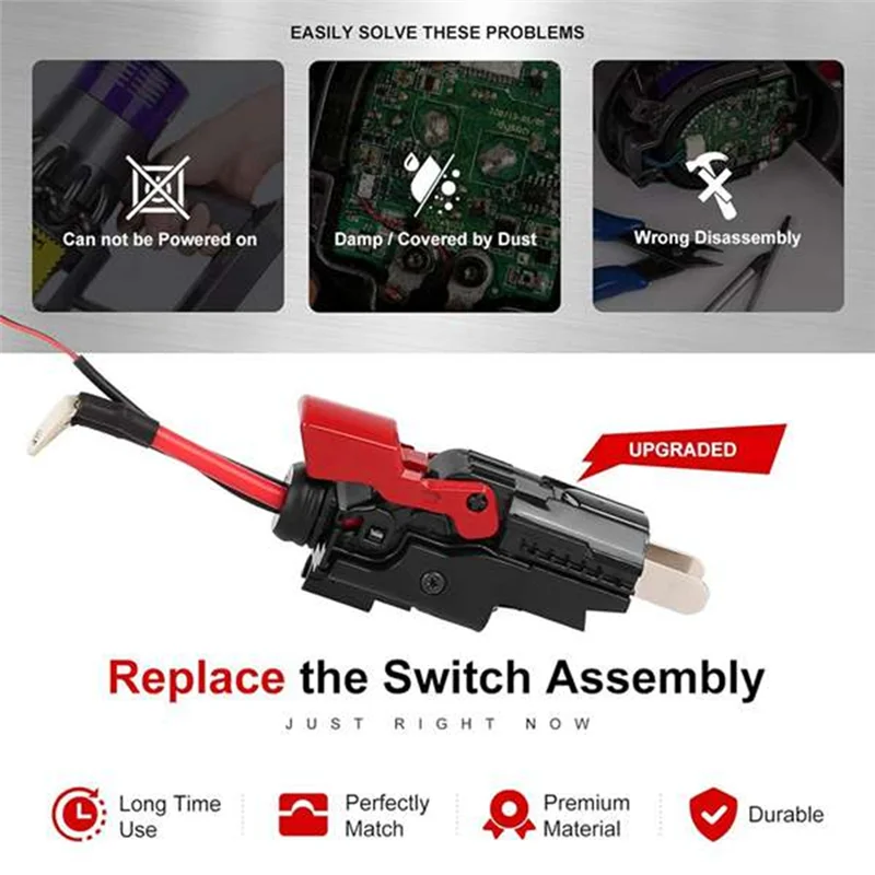 

AT59 Replacement Metal Trigger Assembly Fordyson Dyson V15 / SV22 / SV28 Series Vacuum Cleaner Parts Power Button Lock