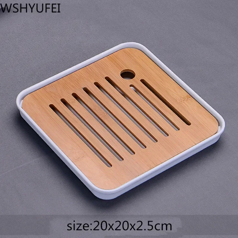 WSHYUFEI  China Bamboo Tray Tea Tray fruit dish Drainage Water Storage Table Tea Tea ceremony etiquette TeaAccessories