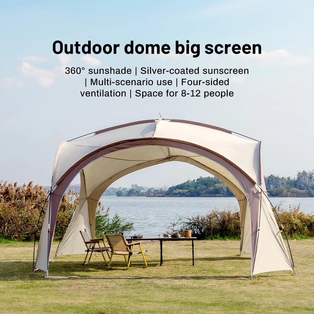 Sonuto Dome Canopy Large Tent Outdoor Extra Large Camping Awning Outdoor Sun Protection Hiking Rainproof Pavilion Anti-Mosquito