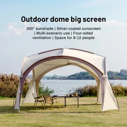 Sonuto Dome Canopy Large Tent Outdoor Extra Large Camping Awning Outdoor Sun Protection Hiking Rainproof Pavilion Anti-Mosquito