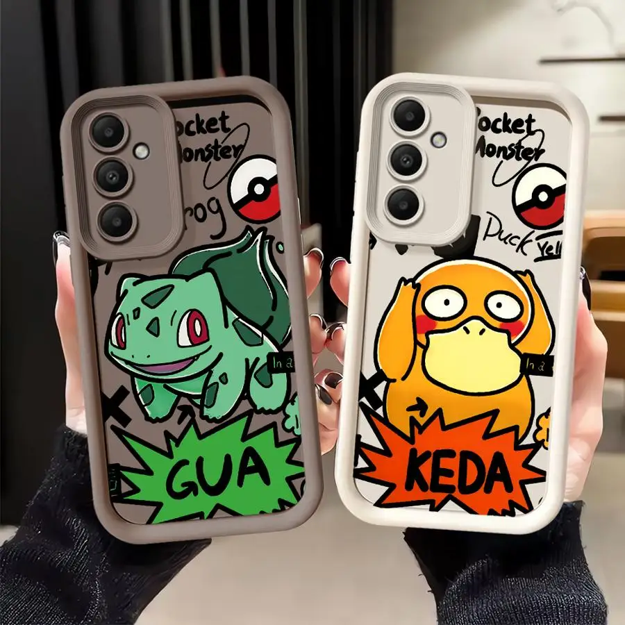 Cute Anime Bulbasaur Case for Samsung Galaxy A57 A36 A56 A22 A21s A73 A55 A32 A25 A26 A35 A52 A24 A54 Phone Cover