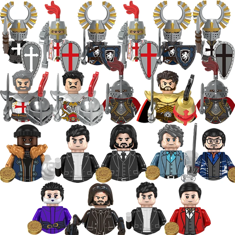 

Middle Ages Knight Building Blocks John Wick Mini Figures Minifigures Toys Bricks Gifts For Children Adults