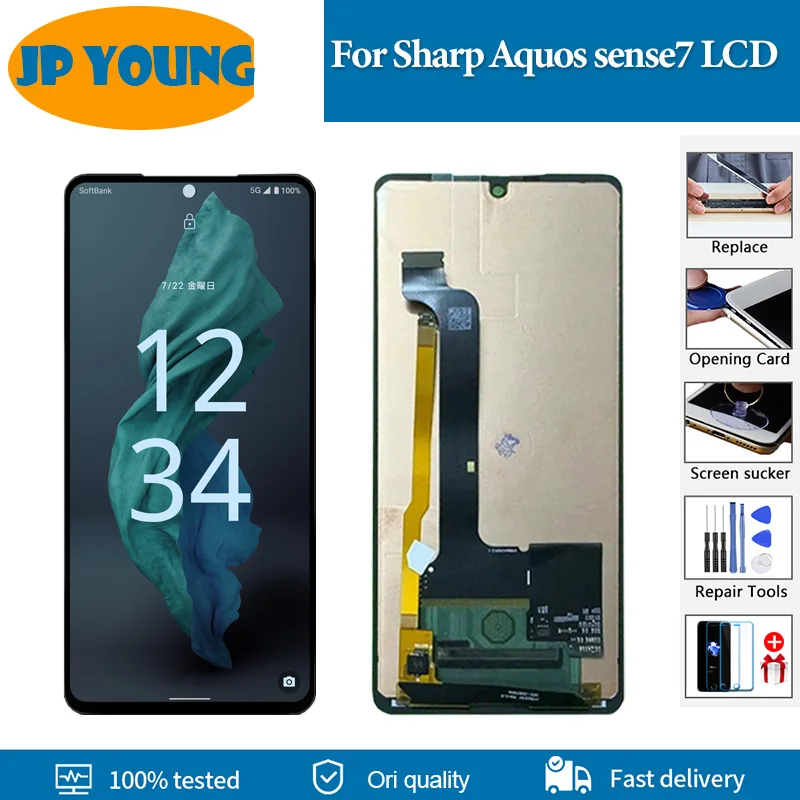 

6.1" OLED For Sharp Aquos sense7 LCD Display Touch Screen Digitizer For Sharp Aquos sense 7 DisplayReplacement Parts Full lcd