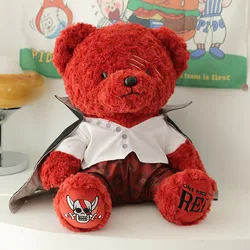 Anime One Piece Shanks Teddy Bear Plush Doll 35cm Cotton Stuffed Plush Red-haired Shanks Collectible Toys For Children Adults