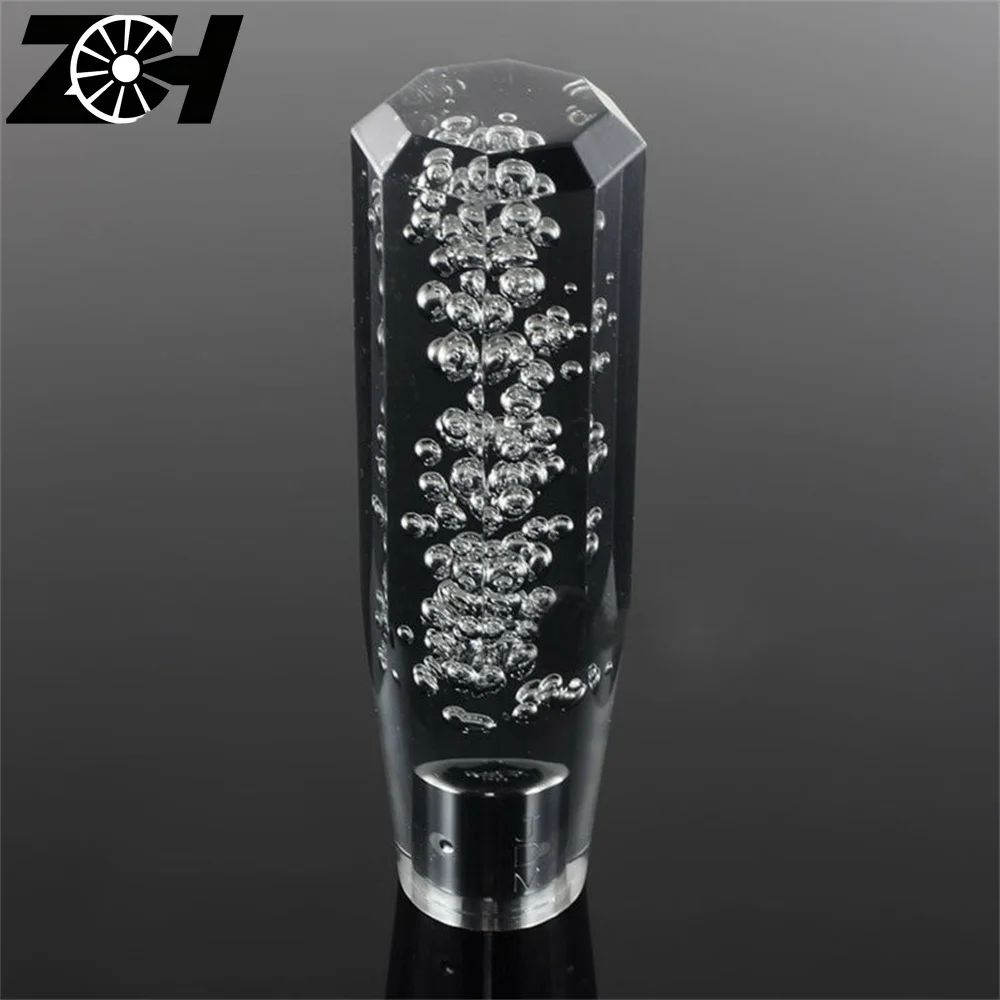 Universal Octagon Crystal Manual Bubble Gear Stick Shift Shift Knob 150mm MT Fit For Honda Toyota Nissan Mitsubishi Ford