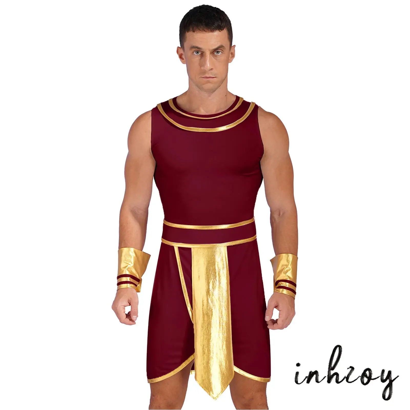 

Egyptian Costume Set For Male Men's Egypt Cosplay Costumes Ancient Pharaoh King Outfits Halloween Masquerade Cosplay Dress Up