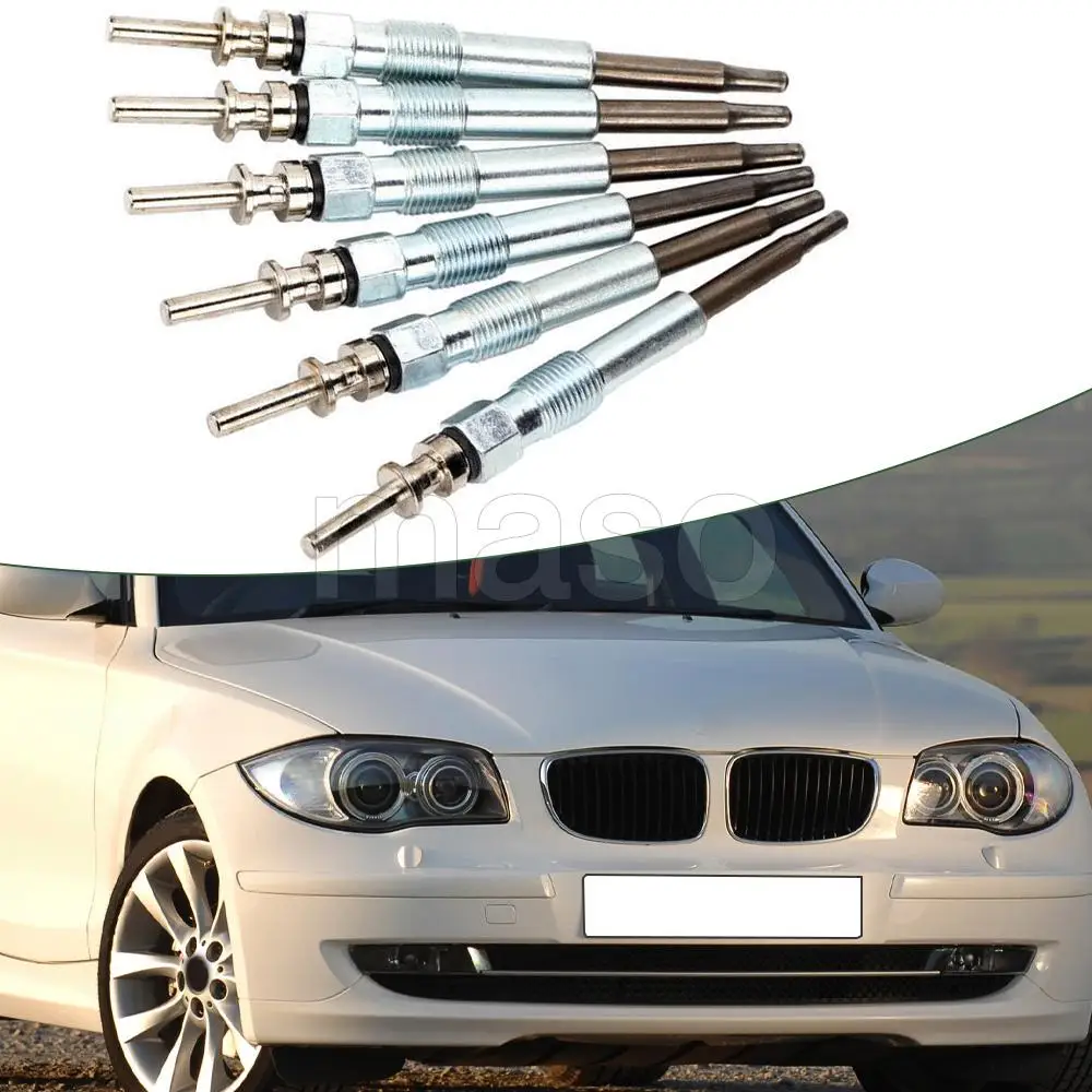 6 قطعة محرك الديزل توهج التوصيل 0250402002 12237786869 لسيارات BMW 1 3 5 6 7 سلسلة E81 E46 E60 E61 E63 E90 X3 X5 X6 E53 E70 #1