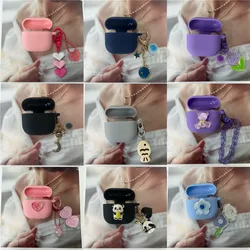 2024 New Case For Airpods 4 Apple Earphone Cover Silicone Protective Case Air pods 4 Wireless Earphone Bags with Keyring