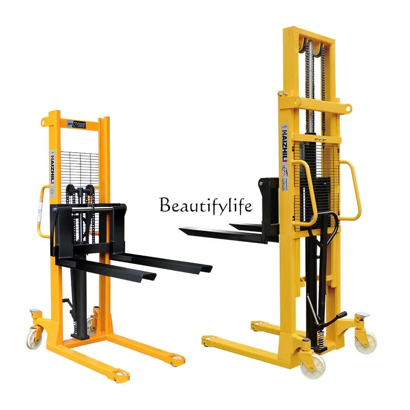 Manual Hydraulic Stacker Loading and Unloading Lifting Stacking Small Lifting Handling Forklift