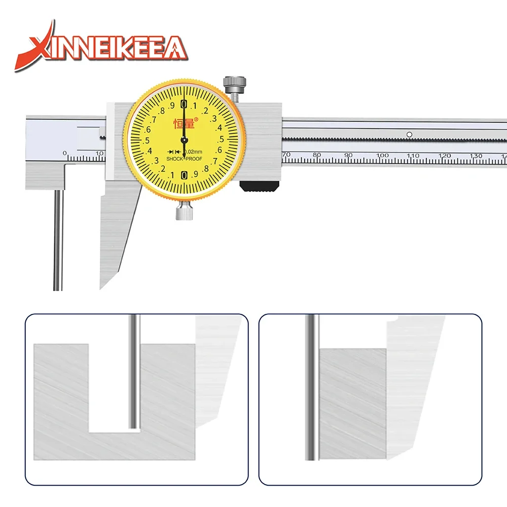 High-Precision Measuring Instrument With Watch Caliper Industrial Grade Measuring Tool Caliper Analog Caliper 0-150mm 0-200mm