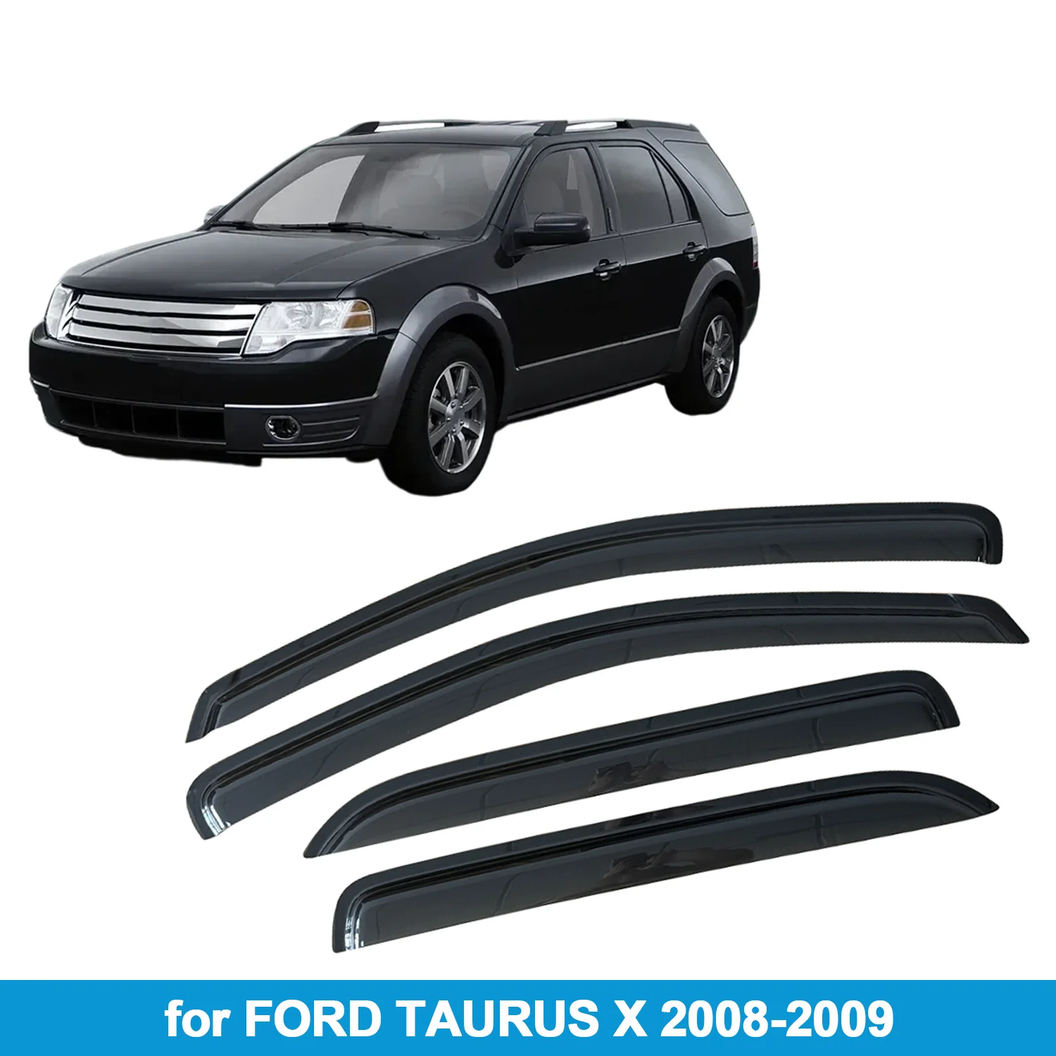 

Оконный козырек для FORD TAURUS X 2008-2009, защита от дождя, боковой дефлектор, защита от атмосферных воздействий, лента для наружного крепления