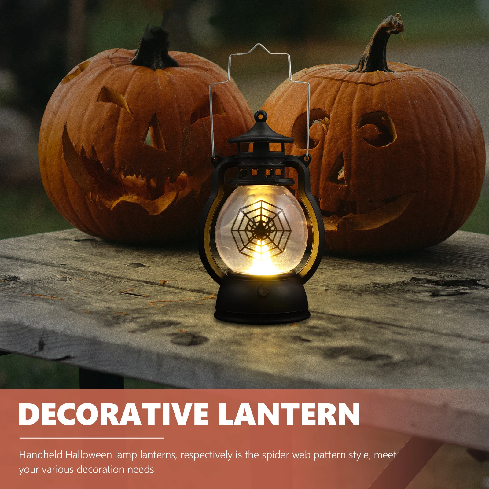 

2 Pcs Lantern Retro Small Oil Lamp Halloween Decorations Indoor Aesthetic Lanterns Decorative Outdoor Light Black