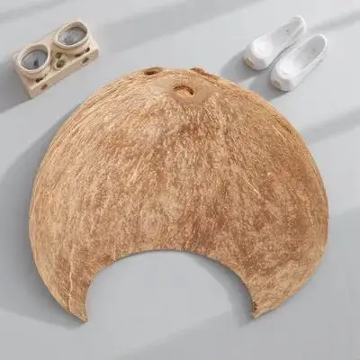 

Terrarium Coconut Shell Natural Cave Safe Pet Decorative Small Animal Habitat Snake Hideout Large Tank Accessories Hideout Cave