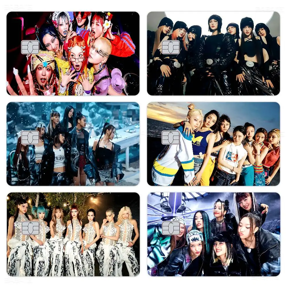 Kpop X-XG Group Anime Front Cover Film Sticker Skin for Credit Debit Card Small Large Chip
