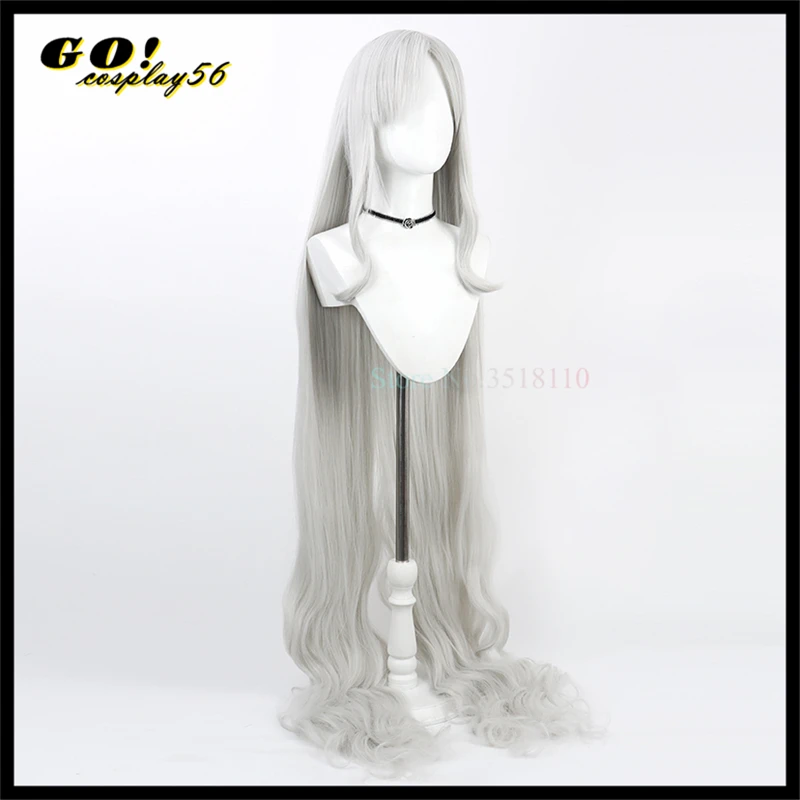 Perruque de Cosplay Hanuma MakPain de 150cm de Long, Cheveux Synthétiques Bouclés Bleu Archive Argent Gris, Projet MX Jeu pour Bol, Vêtements de Sauna