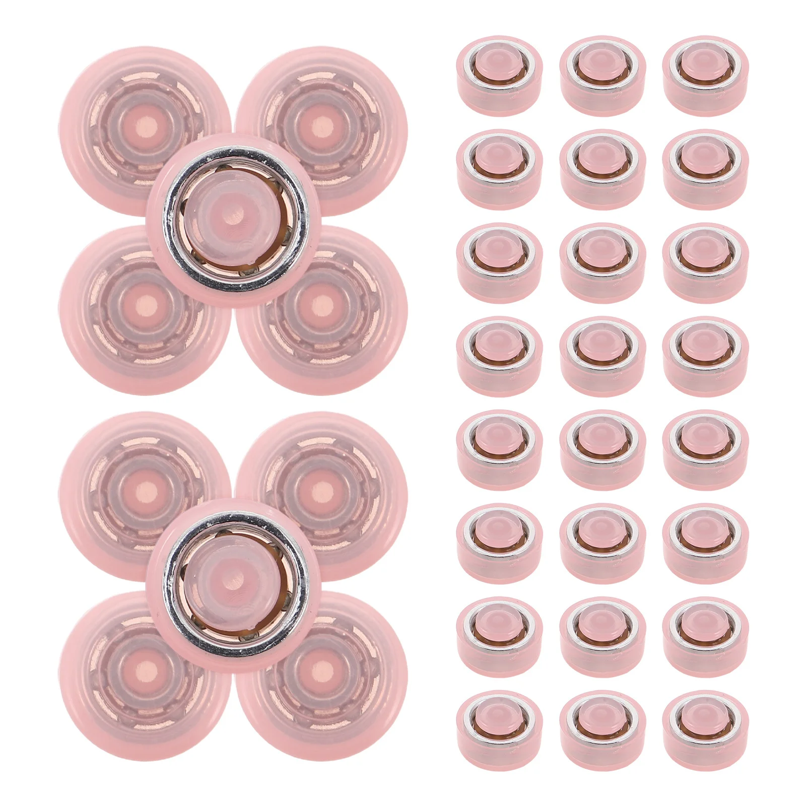 

45Pcs Mini Bearings for Windmill Garden Decoration Smooth Spinning Rotary Bearing Replacement Parts Craft DIY Projects Pink