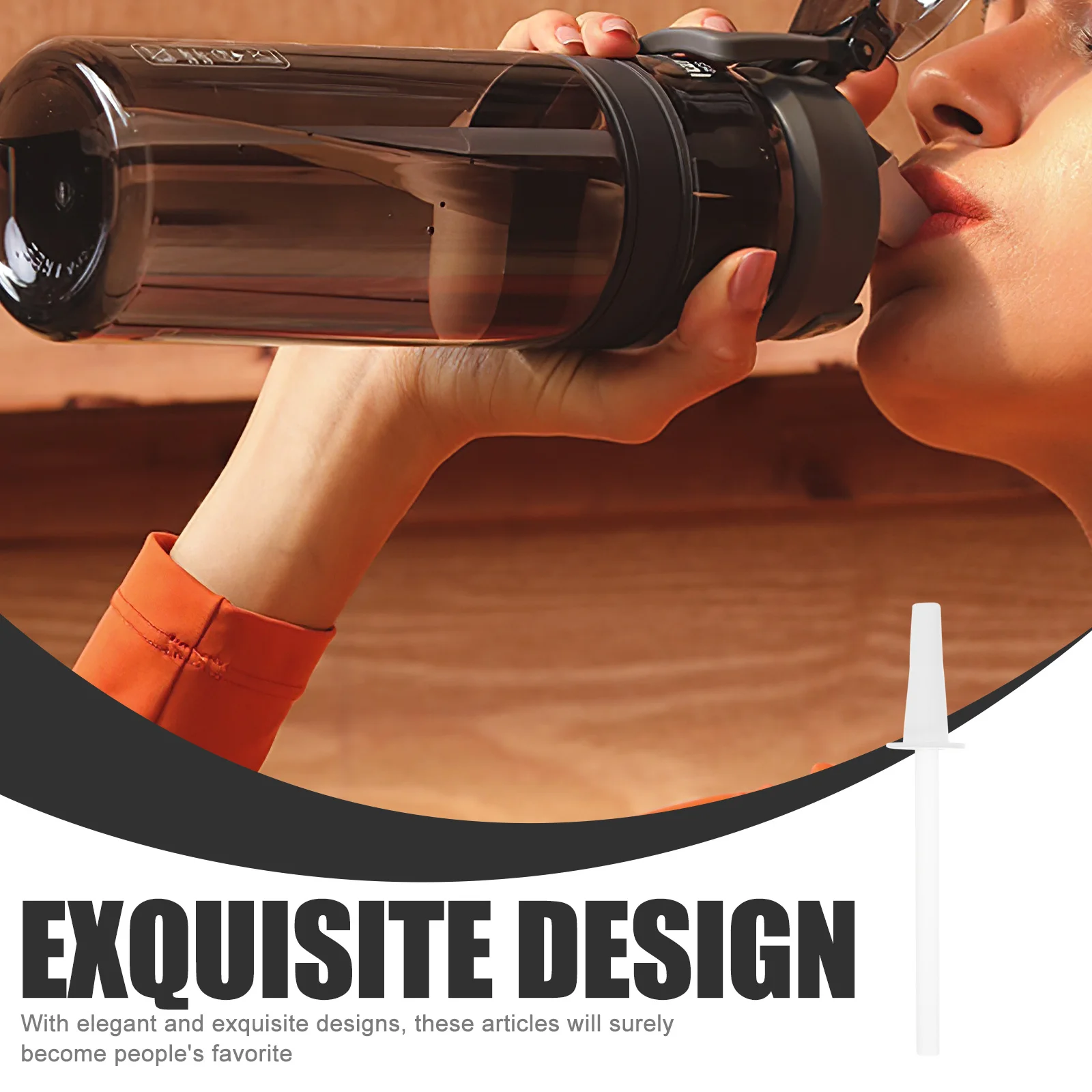 

10Sets Silicone Straw Thick Sturdy Replaceable Nozzle Household Smoothie Straw Reusable Belly Cup Accessory Belly Cup Supplies