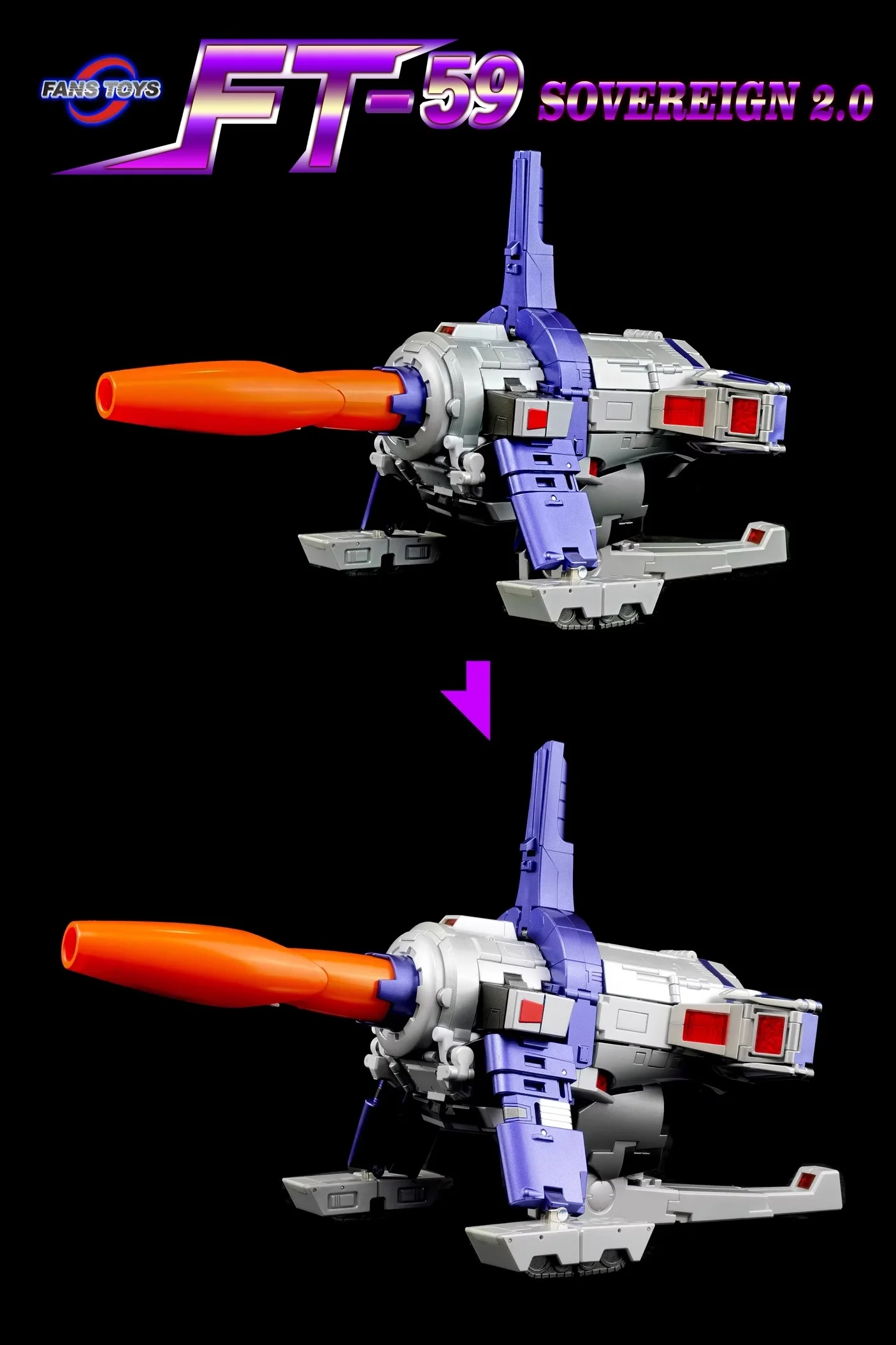 EM ESTOQUE Transformação FansToys FT-59 FT59 2.0 VER Galvatron SOVEREIGN Action Figure Modelo Coleção Brinquedos Presente