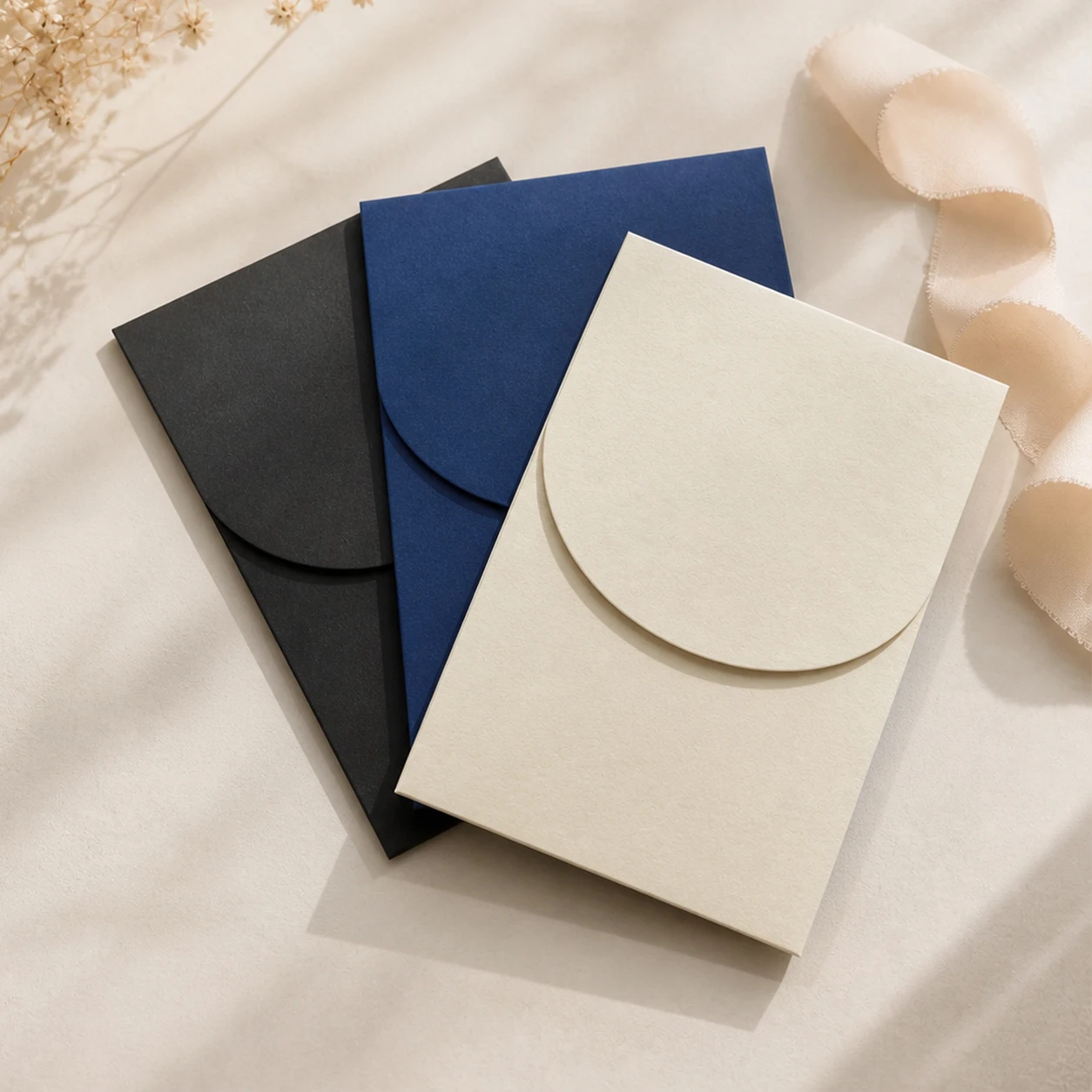 Paper Envelopes 300g Thick 10-25Pcs Black White Blue For Wedding Invitation Postcards Gift Packaging 18x13cm