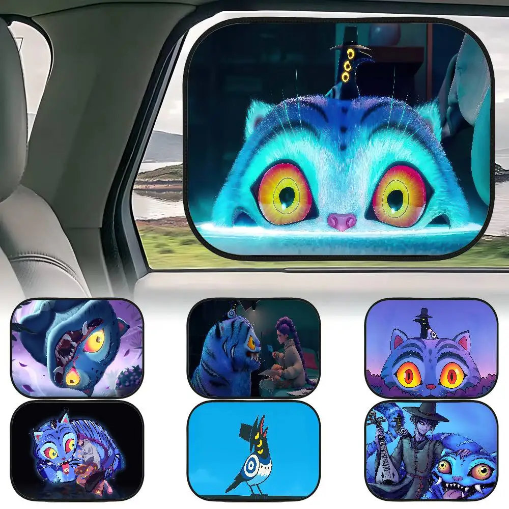 

KPop Demon Hunters Birrd Sussie Magpie Tiger Car Window Shading Sun Protection Heat Insulation Sunshade Adsorption Sunshade