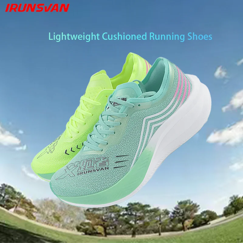 Professional Marathon Nylon Carbon Plate Men's Running Shoes Shock-Absorbing And Stable Racing Shoes IRUNSVAN 025
