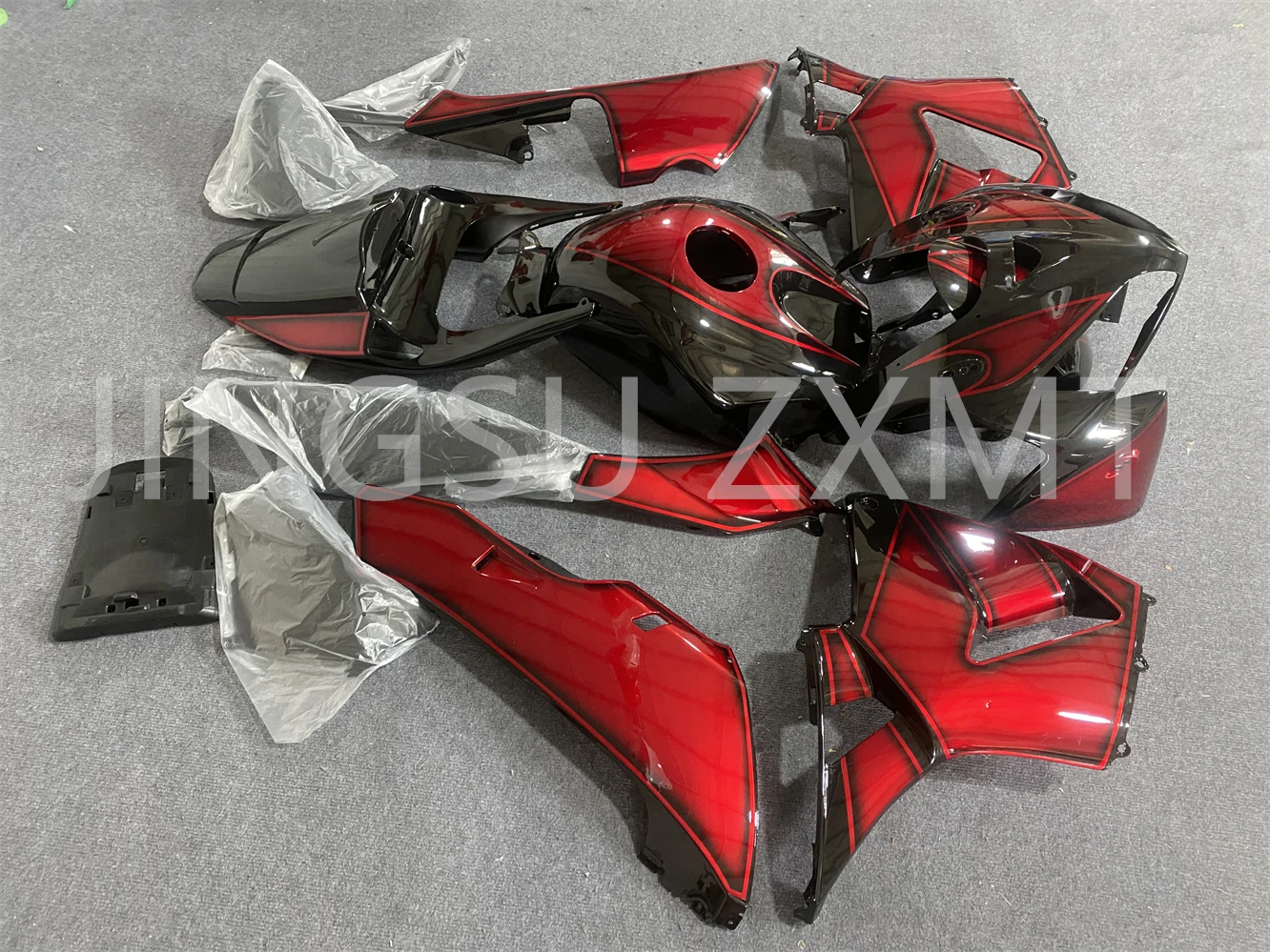 Complete Red Black Stripes Injection ABS Plastics Fairing Kits For Honda CBR600 CBR600RR F5 05 06 Year 2005 2006 Full Covers