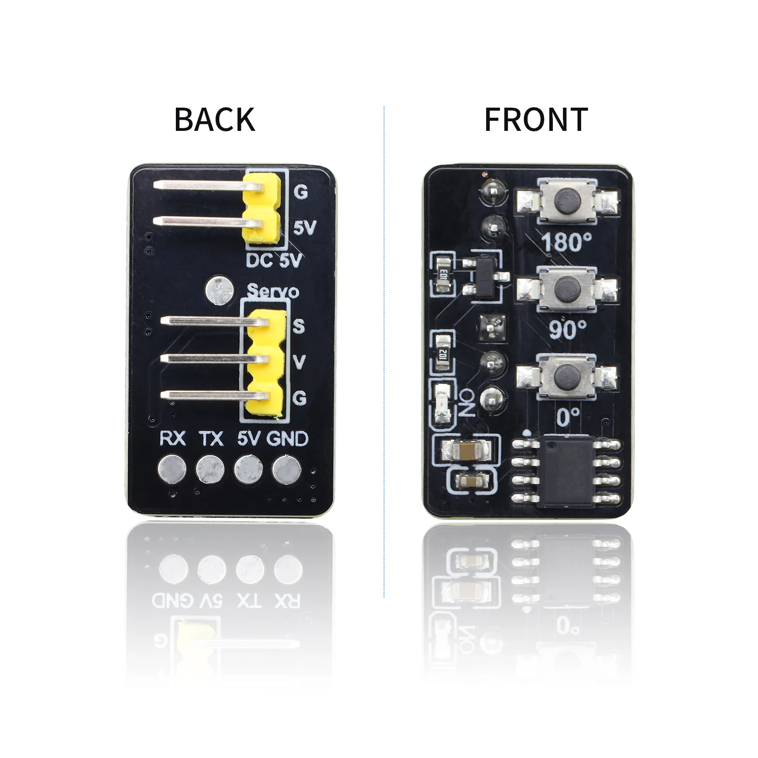 STC8G1K08 Servo Control Module + 9G Servo Standard Pulse One-click for 0°, 90°, and 180° For Most 3V-5V 180-degree Servos
