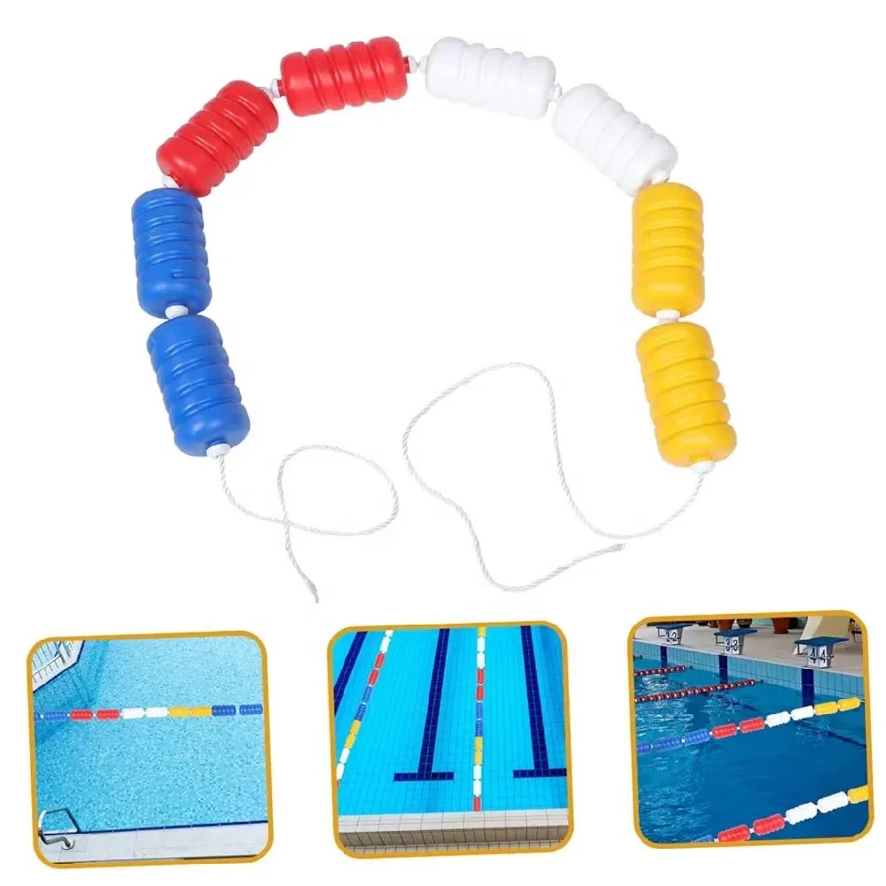 Corda per corsia galleggiante per piscina da 9 cm, recinzione di sicurezza, anello in schiuma, boa elica, corda per corsia in plastica, 25 m