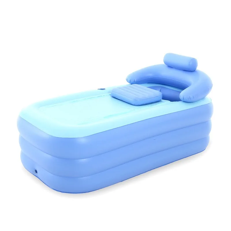 Foldable Inflatable BathTub Travel Blue/Black/Brown Bath Tub for Adults Large Tub Spa 1.6m Home Swimming Pool Application (PVC)