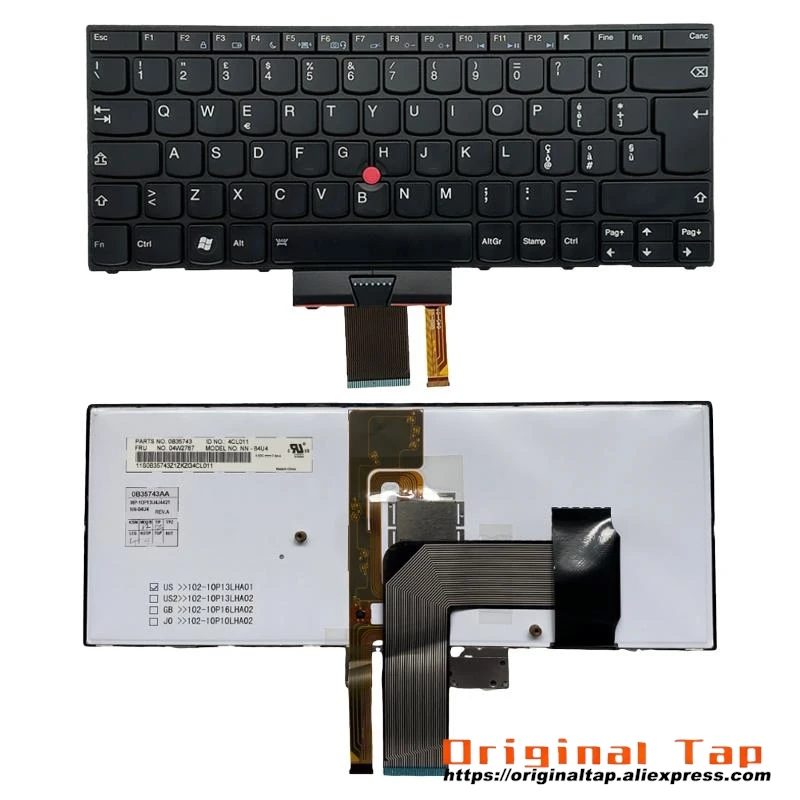 IT Italian Backlit Keyboard for Lenovo Thinkpad X1 Hybrid 04W2774