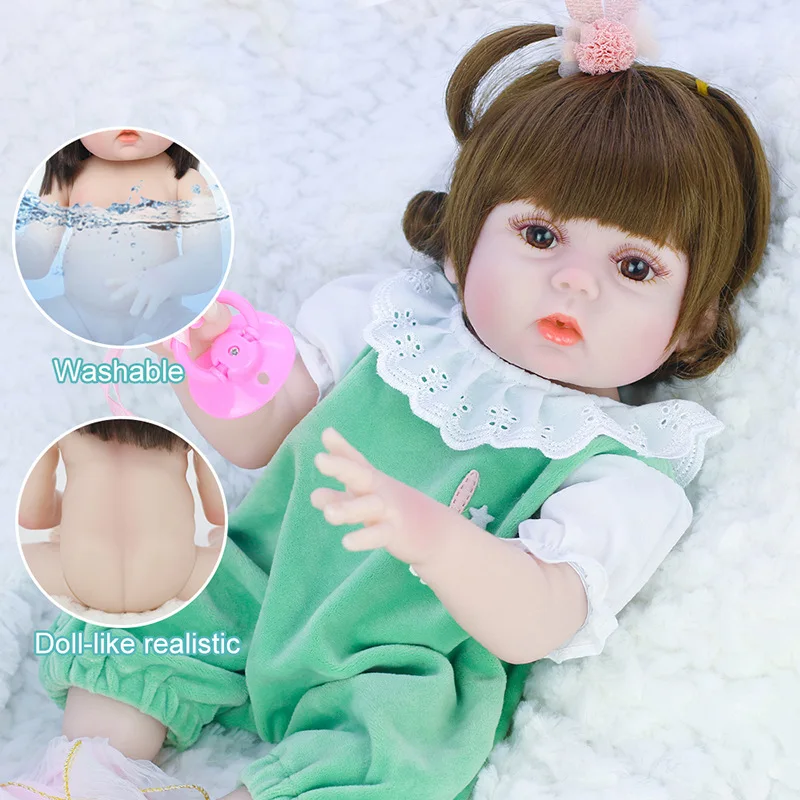 

53cm Simulation Rebirth Doll Kids Play House Toy Multi-function Changeable Reborn Dolls Toddler Baby Sleeping Toys Children Gift