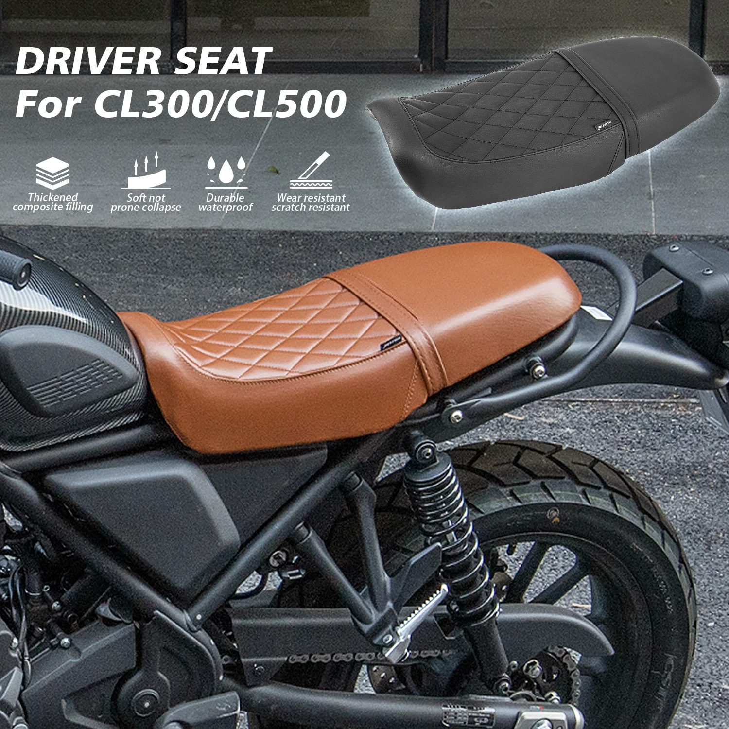 

For Honda CL SCL 250 CL SCL 300 CL SCL 500 2023 2024 Motorcycle Driver Passenger Seat Cover Rider Seat Cushion CL SCL 250 300