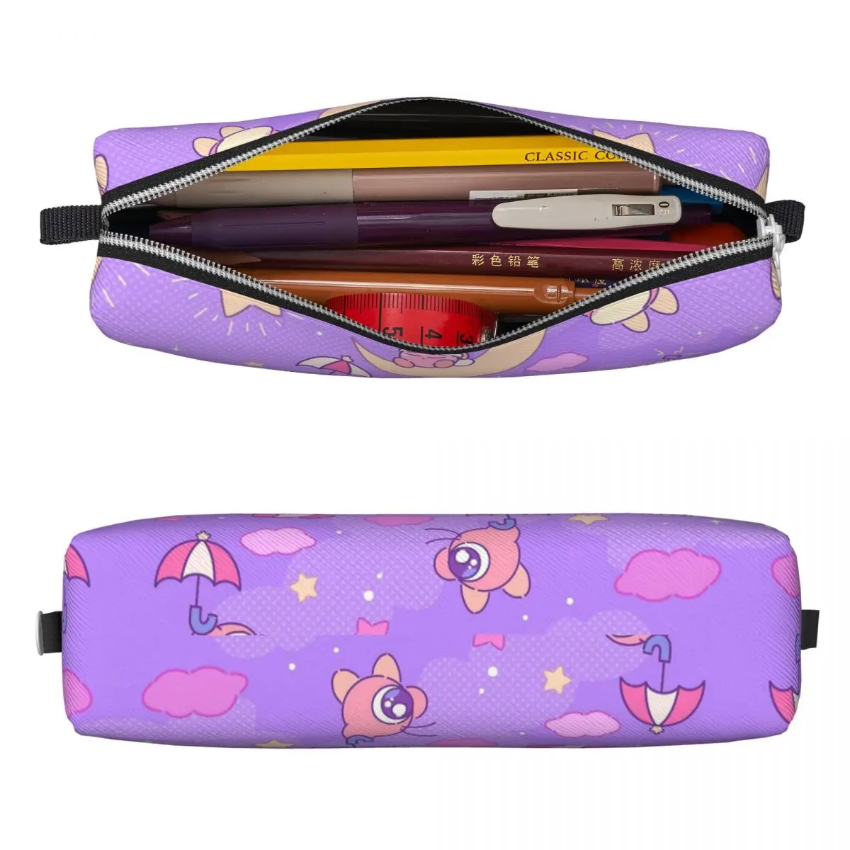 Fashion Kirbys Night Sky Lullaby Pencil Cases Pencil Pouch Pen for Student Big Capacity Bags School Supplies Cosmetic Stationery