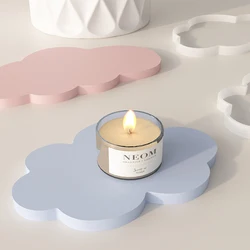 Cute Cloud Shape Storage Tray Silicone Molds Aromatherapy Candle Dish Plaster Mould Candle Tray Coaster Resin Mold Home Decor