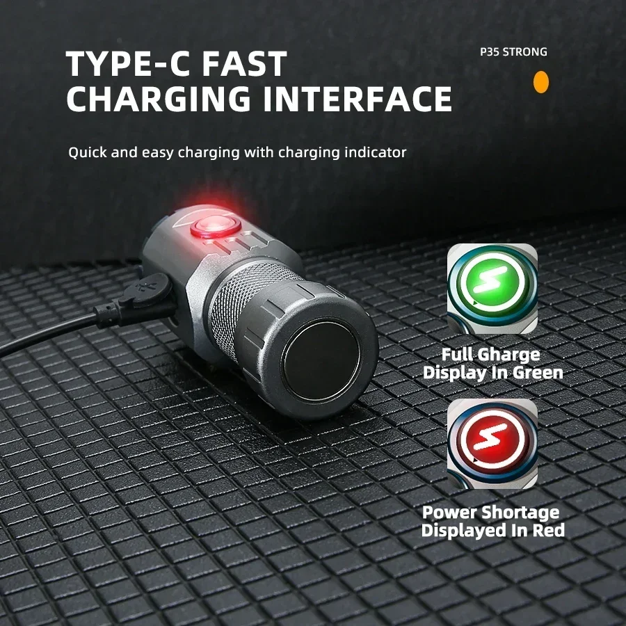 Strong LED Long Range Flashlight Portable Outdoor Camping Multi Functional Side Lights Super Bright Clip Cap Small Flashlight