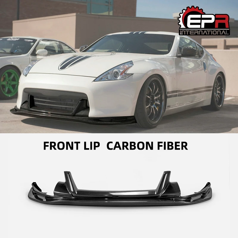 

For 09-12 Nissan 370Z Z34 Zenki MN Style Carbon Fiber Front Lip Pre-Facelift Dry Carbon 2x2 Twill