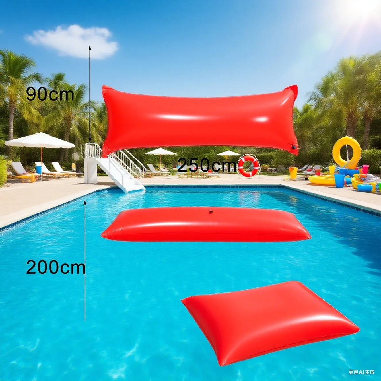 

Подушки для бассейна, морозостойкие, предотвращающие накопление воды, для больших надземных бассейнов 200x250x90 см/180x230x90 см, аксессуары для бассейна