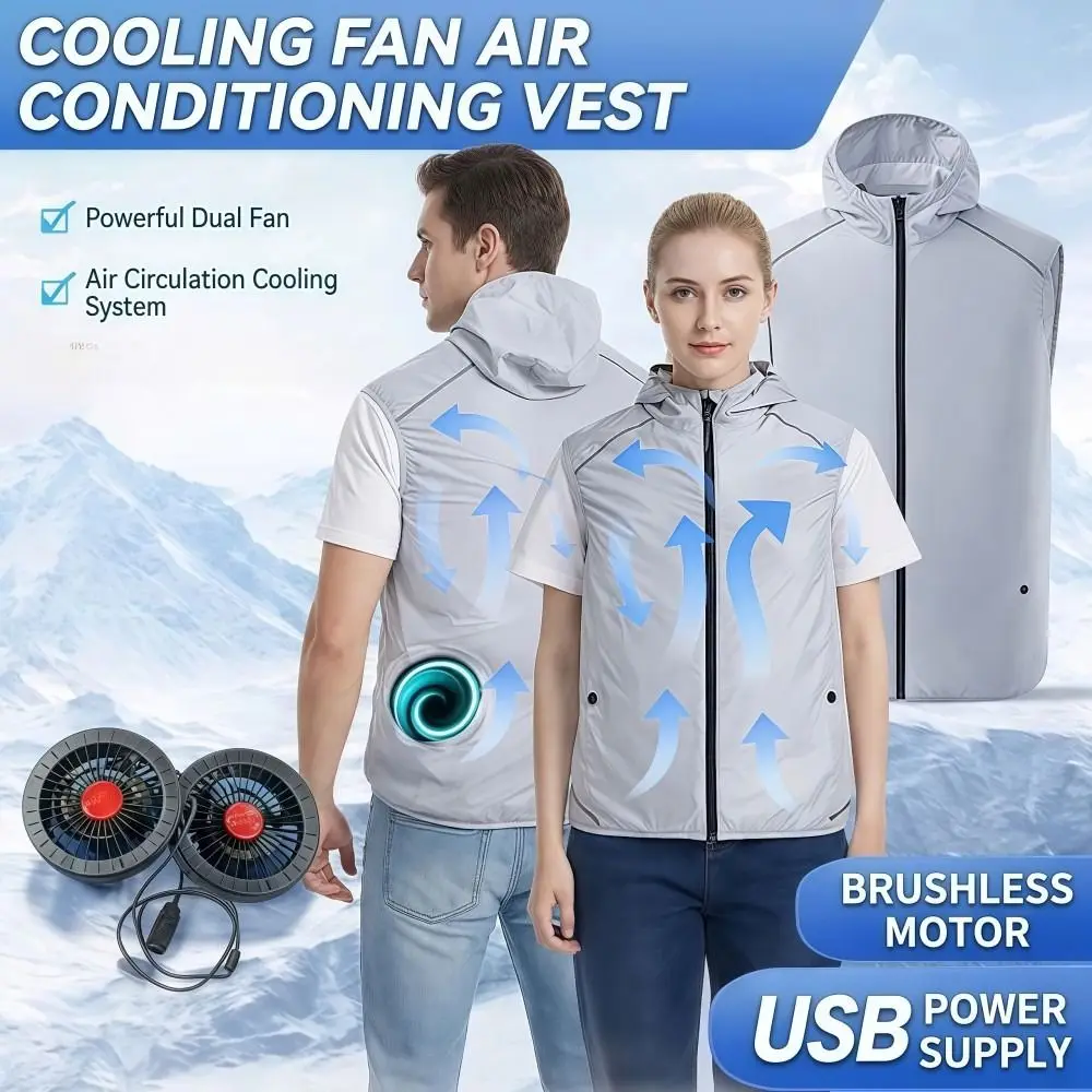 Chaleco refrigerante con ventilador USB 5V para pesca deportiva - imagen 3