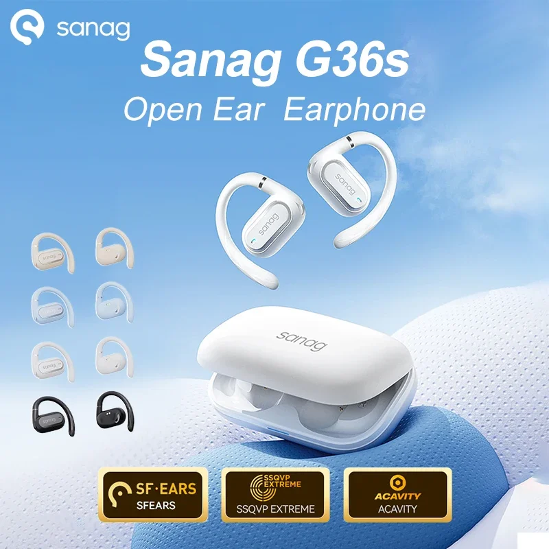 Sanag G36S Open Ear OWS Wireless Earphone 360° Stereo Sound Headphone 60Hours Playtime Bluetooth 5.4 TWS Headset