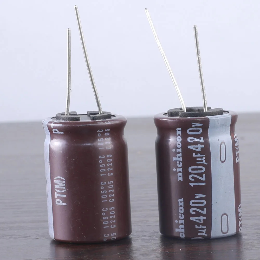 9PCS NICHICON PT 450V120UF 18X40MM electrolytic capacitor 120uF/450V High frequency long life 120UF 450V