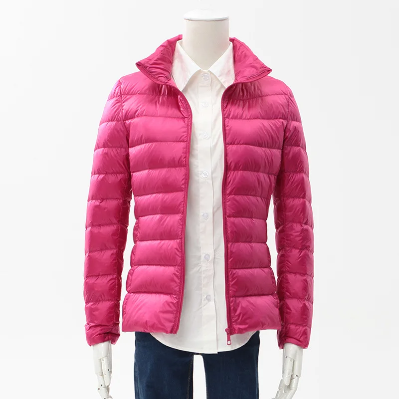 Chaqueta ultraligera de plumón de pato para mujer, Parkas cortas ajustadas coreanas, 13 colores, primavera y otoño, novedad de 2023