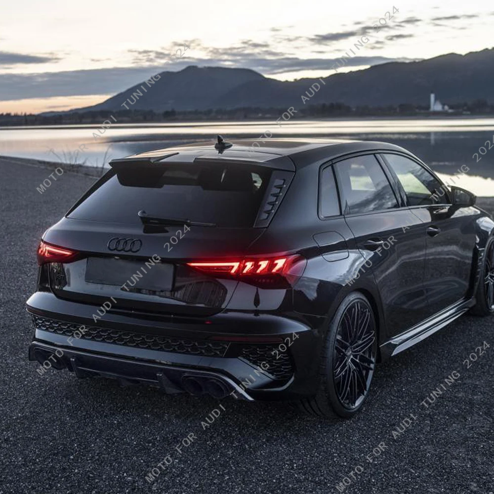 RS3-Style Heckseiten-Spoilerflügel für Audi A3 8Y S3 RS3 Sportback TFSI TDI S-line 2020-2026 Heckfenster-Canard-Splitter Karosserie-Kits – Detail 3