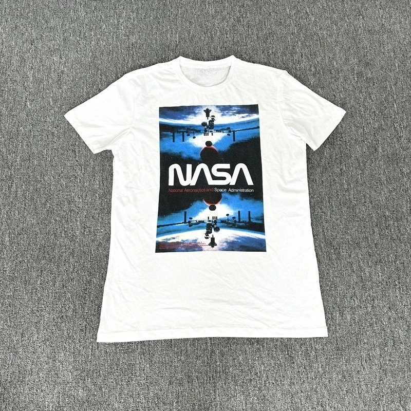 Astronaut Pure Cotton Summer Short-sleeved Men's Round Neck Loose T-shirt Women's T-shirt Fashion Trend Brand Harajuku Wholesale