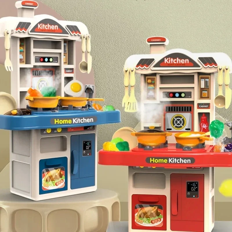 Gioco da cucina Giocattoli da cucina Set Simulazione Bambini Simulazione realistica Utensili da tavolo Suono leggero Regalo per ragazze Ragazzi