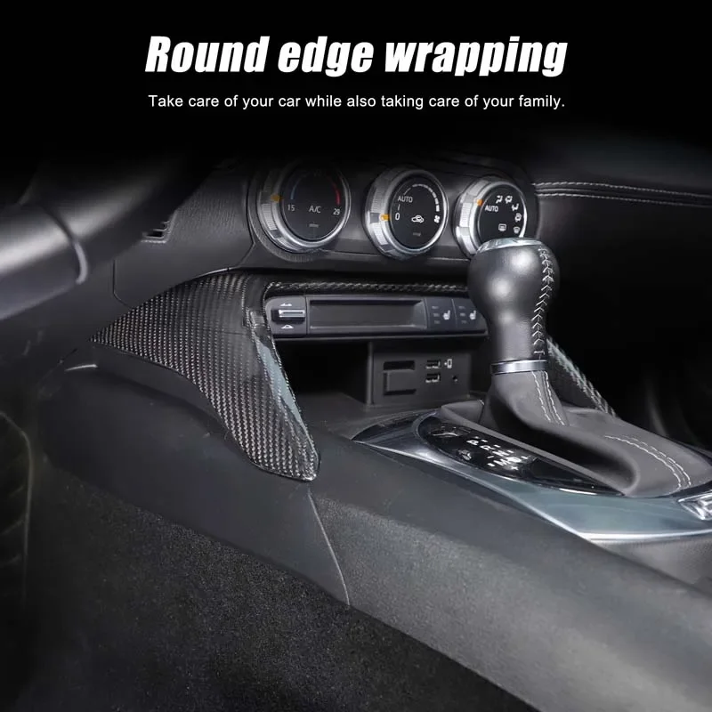 For Mazda MX-5 ND 2016-2025+ Real carbon fiber car central control front decorative frame sticker car protection accessories