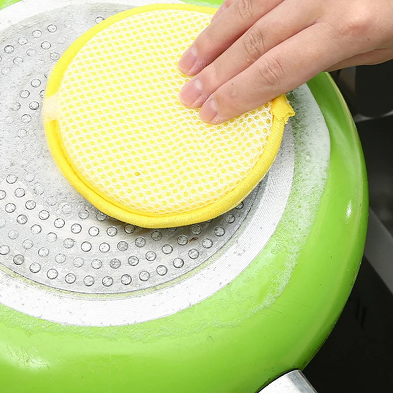 3/10 PCS Double Sided Dishwashing Sponge Dish Washing Brush Pan Pot Dish Wash Sponges Household Cleaning Reusable Kitchen Tool