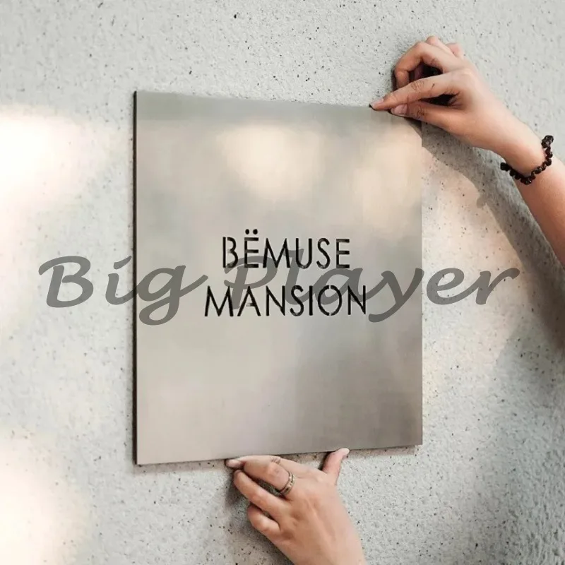 الألومنيوم أرقام المنزل الحديثة تسجيل عنوان الباب الشارع أرقام جوفاء اللوحات في الهواء الطلق اسم لوحة ديكور المنزل