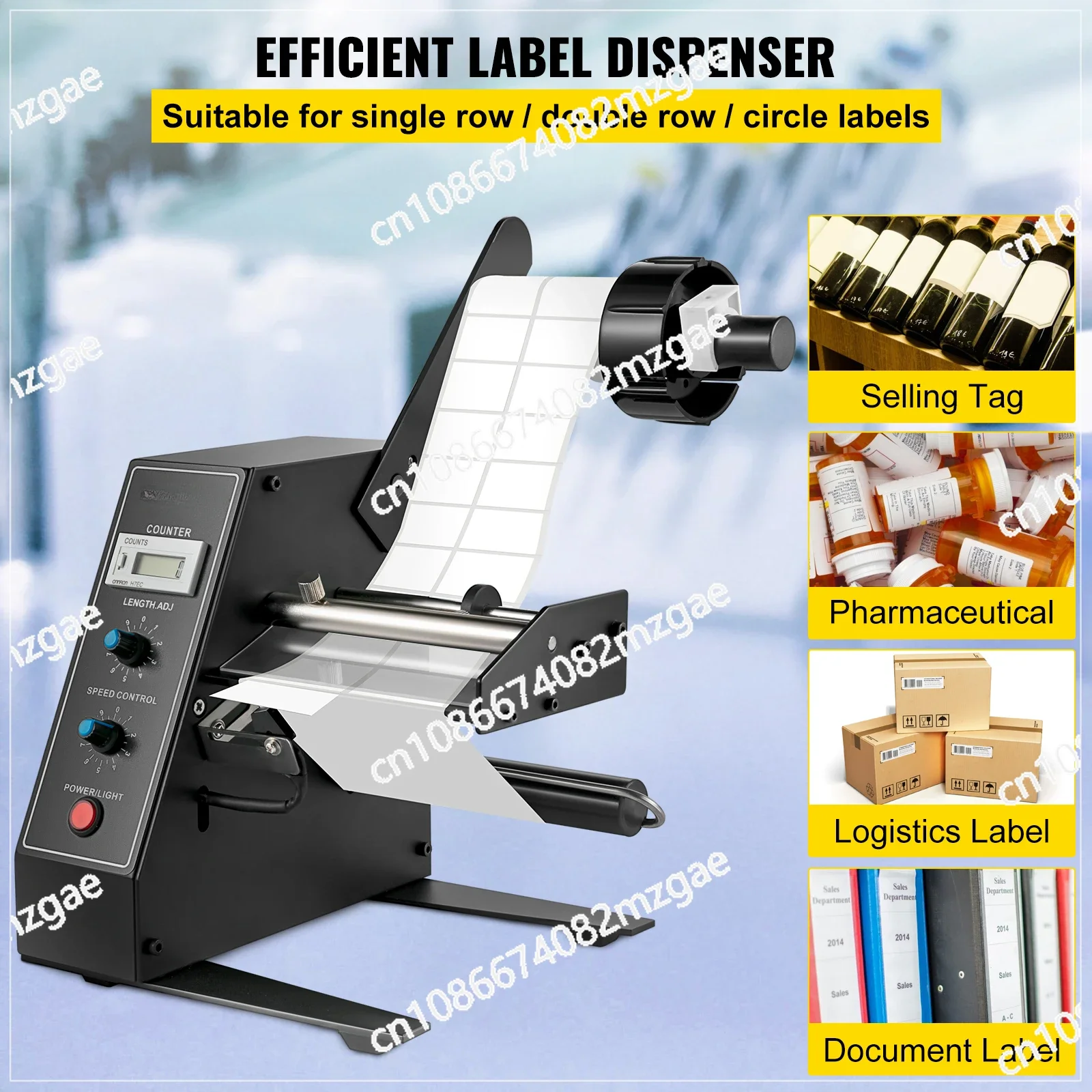 Automatic Label Dispenser Device 140mm AL-1150D Portable Label Applicator Sticker Separating Auto Label Stripping Machine